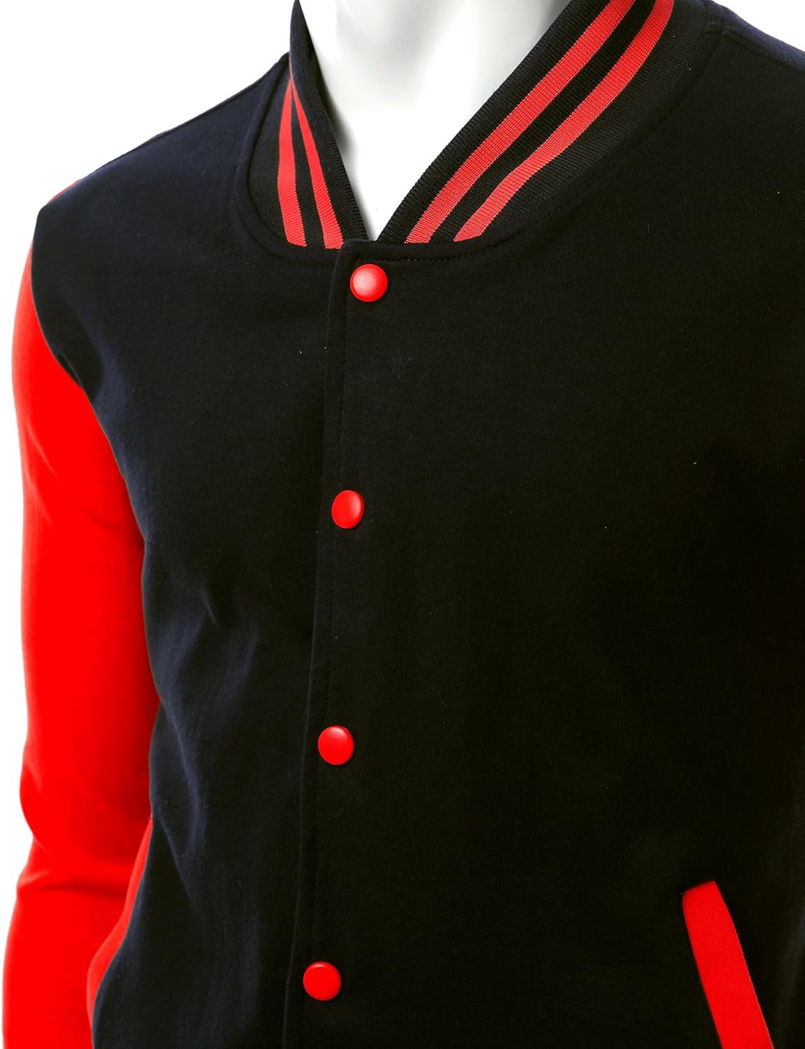 Xpril Men's Stylish Color Contrast Long Sleeves Varsity Jacket at  Men’s Clothing store