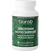 BRAINMD Dr Amen Serotonin Mood Support - 120 Capsules - Supports Healthy Serotonin Balance - Gluten Free - 30 Servings