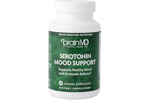 BRAINMD Dr Amen Serotonin Mood Support - 120 Capsules - Supports Healthy Serotonin Balance - Gluten Free - 30 Servings