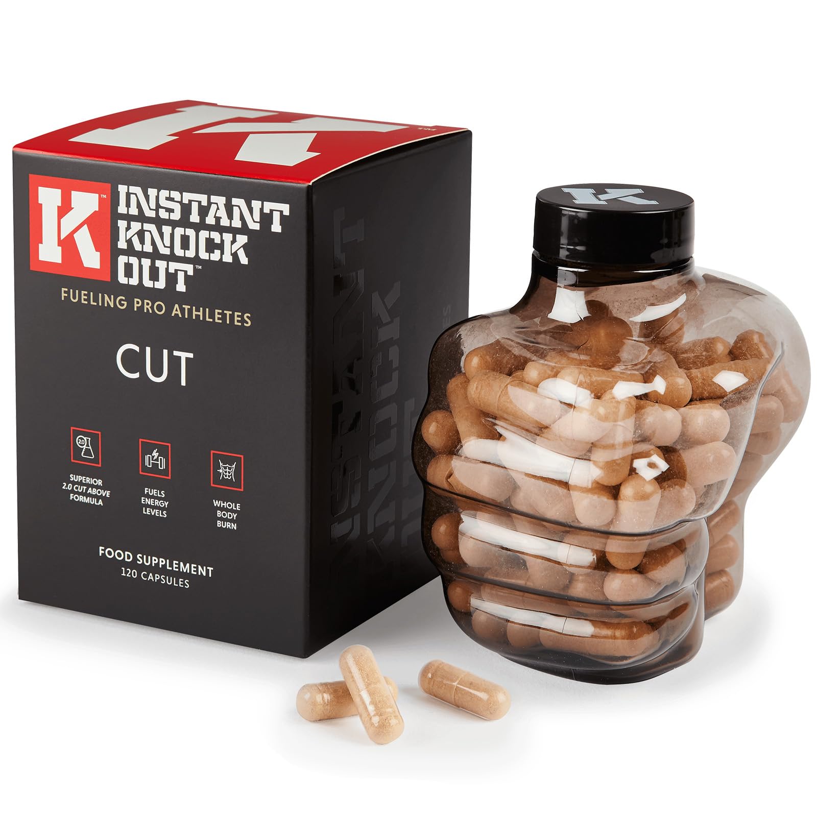 Instant Knockout Fat Burner for Men & Women - All Natural Ingredients with Glucomannan, Green Tea Extract, Cayenne Pepper Seeds and More