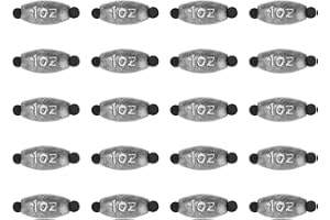 CROCH 20 Pack Removable Rubber Core Weights Twist-Lock Sinker Size 1/16 1/8 3/16 1/4 3/8 1/2 3/4 1OZ