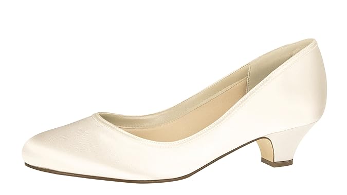 Rainbow Club Brautschuhe Paula - Ivory Satin - Pumps Damen