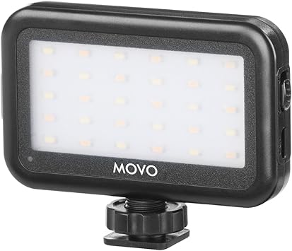 movo led 30 mini led light panel with adjustable brightness and rechargeable battery portable light perfect for photography videos and more