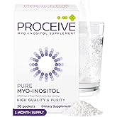 Proceive Myo Inositol Supplement for Women, 4000mg High Strength Myo Inositol for Reproductive Wellness and Pre Conception Support, Vegan Powder Drink Mix, Gluten Free, 30 Packets, Unflavored