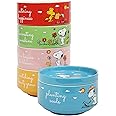 Peanuts Snoopy 6 Pack Stackable 5.5" Decorated Stoneware Bowl Set W/Plate