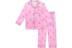 Sylfairy Girls Pajamas Set Sleepwear Toddler Long Sleeve Jammies Kids Sleepwear 3-12 Years