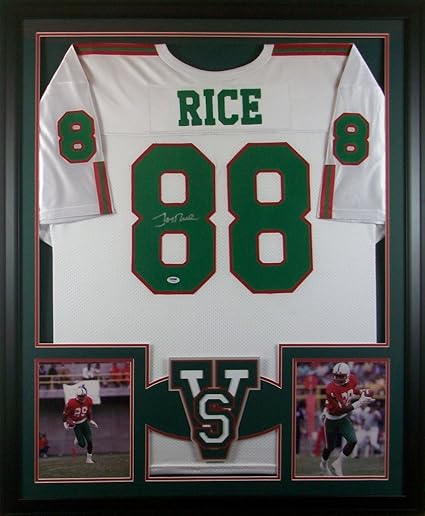 framed jerry rice jersey