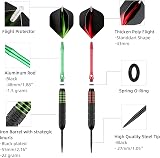 Centaur 12 Pack Steel Tip Darts 24g with 4 Color Aluminum Shafts & Flights view 2