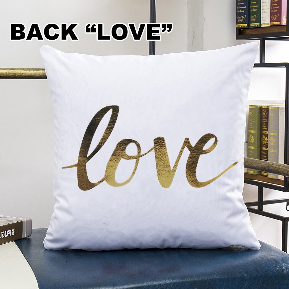 Monkeysell 2018 Original Waterproof Fabric Decoration Pillow cover，Double-sided pattern Cactus + LOVE Throw Pillow Case Cushion Cover 18\