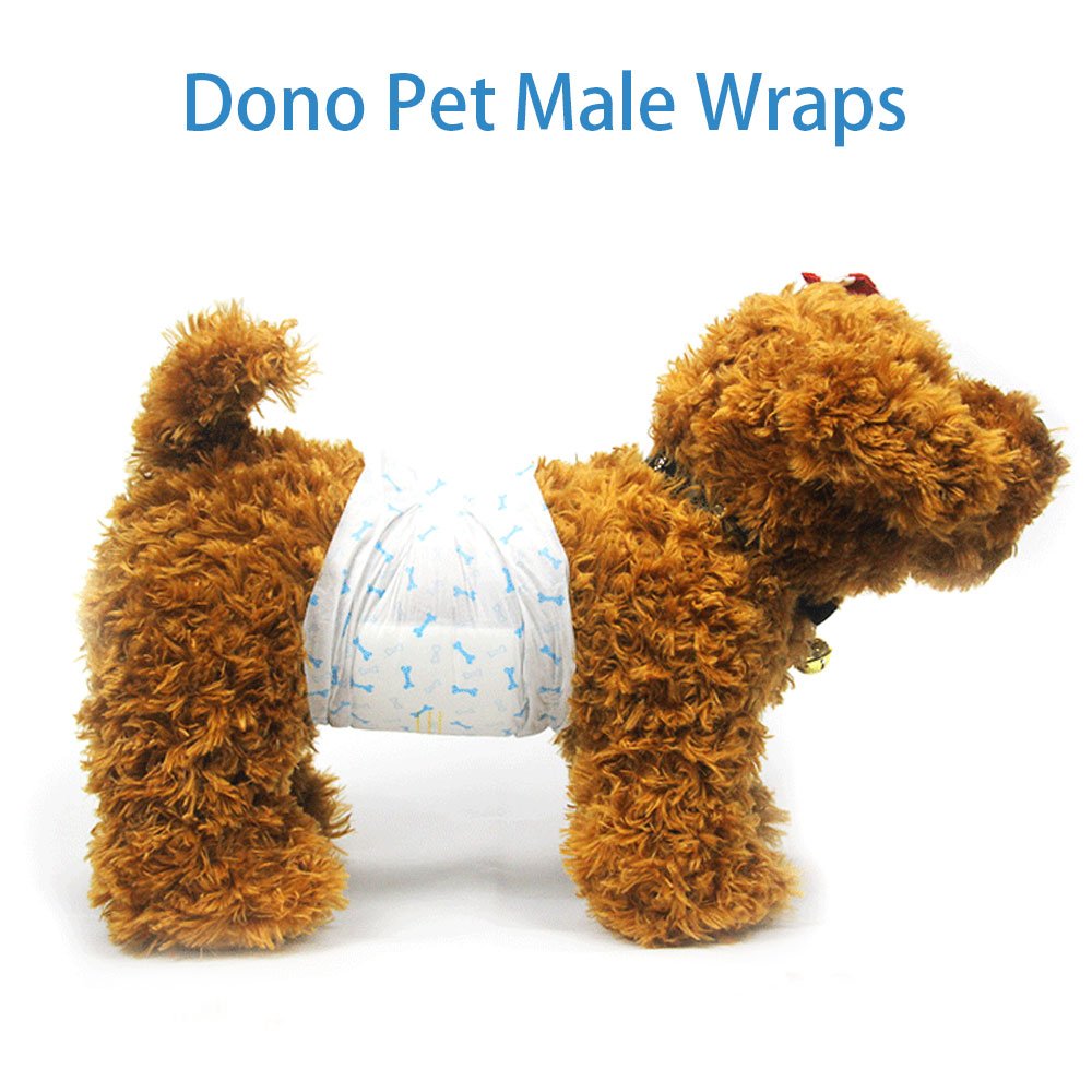 Dono Disposable Dog Nappies Male Dog Wraps Super Absorbent Soft Pet