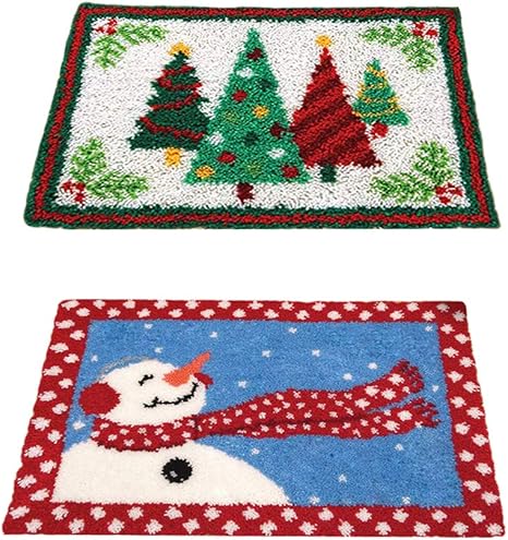 Amazon Sharprepublic 2本 ラッチフックキット 手作りキット ラグ カーペット Diy制作 子供手芸 プレゼント 約50 X 36cm 手芸キット 通販