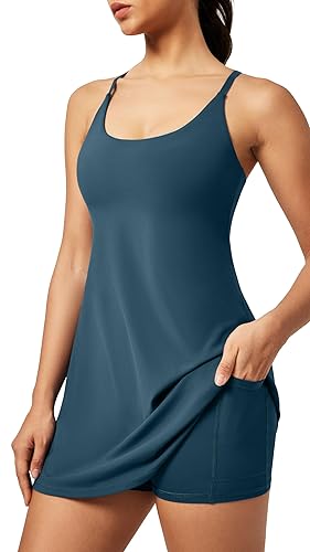 IUGA Tennis Dress for Women Athletic Golf Workout Dress with Built-in  Shorts and Bra, Adjustable Straps & Pockets Sea Blue in Kenya | Whizz  Tennis & Racket