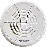FIRST ALERT Carbon Monoxide Alarm | BRK CO250 Battery Operated Carbon Monoxide Detector With 9-Volt Battery & Two Silence Fea