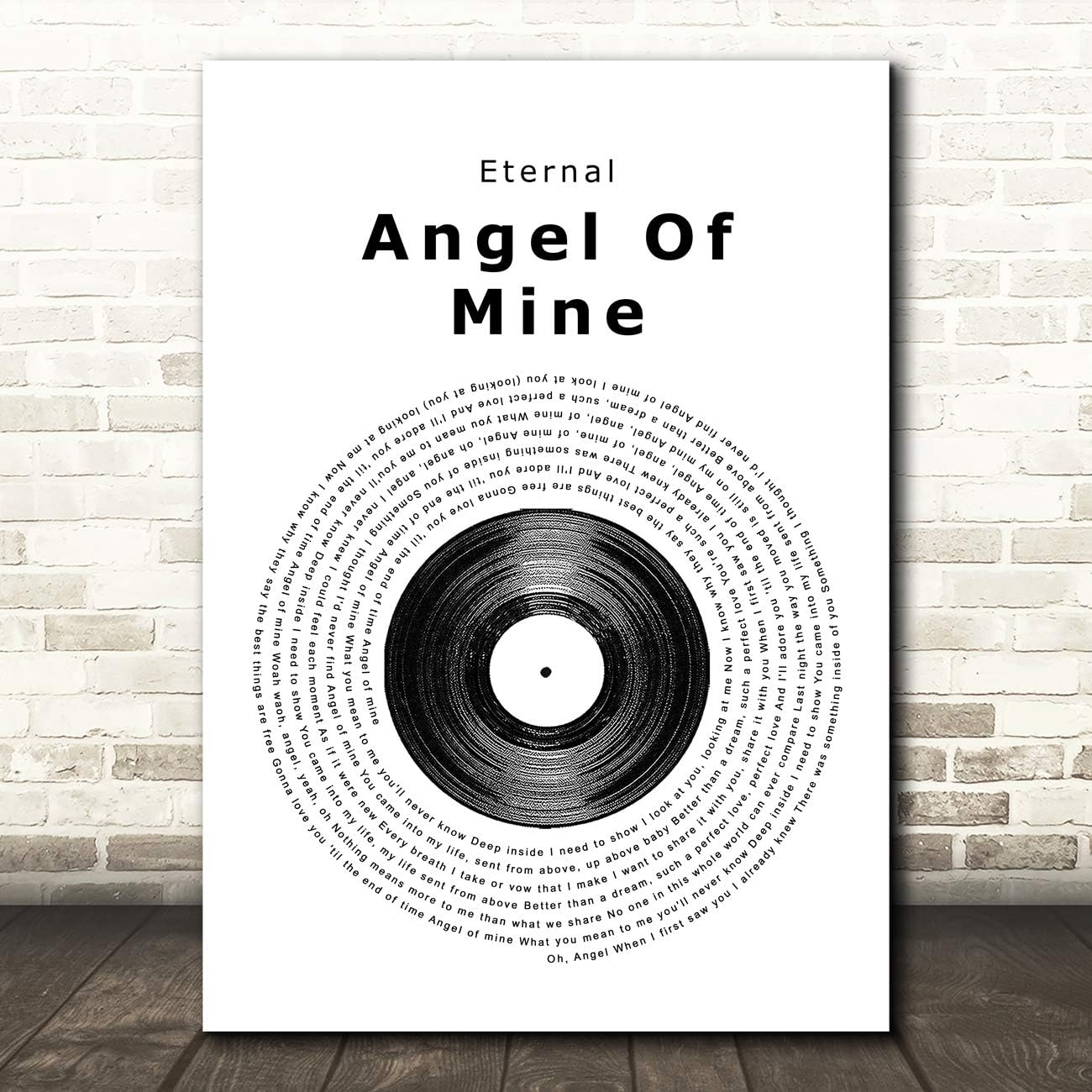 amazon com angel of mine vinyl record song lyric print office products amazon com