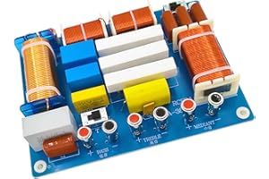 Professional 3-way sound crossover 90° alignment with high temperature inductors and extended 4 customizable modes for speake
