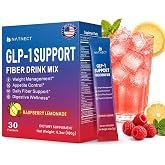 GLP-1 Supplement Fiber Drink Mix for Weight Loss, Appetite Suppressant | New GLP-1 Booster Powder with Prebiotic Fiber, PHGG, Resistant Starch, 30 Packets - Raspberry Lemonade Flavor