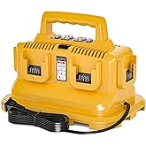 YJITO Upgraded 6-Ports Rapid Battery Charger Station,Replacement for Devvalt 20V/60V Battery Charger,Compatible with Devvalt 20V/60V Battery DCB200 DCB206 DCB606 DCB609