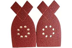 50pcs Large Mouse Detail Sander Sandpaper 8 Holes Hook and Loop Sander Pads for Black and Decker KA220G KA230 Mega Mouse Cycl