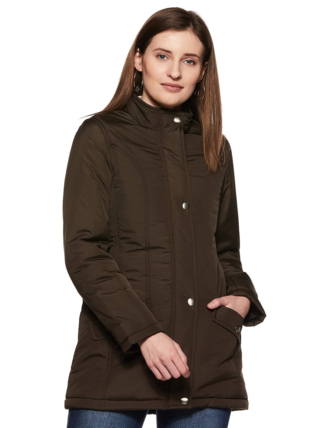 endeavor women's parka jacket brown