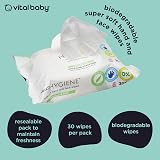 Vital Baby Hygiene Super Soft Wipes Biodegradable Fragrance Free 360 view 4