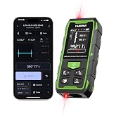 Huepar 2026 Upgraded Dual Laser Distance Meter, 395Ft, Phone App, USB-C | Professional Two-way Laser Measuring Tool with HUEPAR App, Angle Sensor, Magnetic Back Metro Laser Measurement Tool