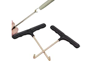 WizeFolk Trampoline Spring Pull Tool T Hook Spring Puller,2 PCS Shoe Lace Puller Ice Roller Skate Tool,for Jumping Trampoline