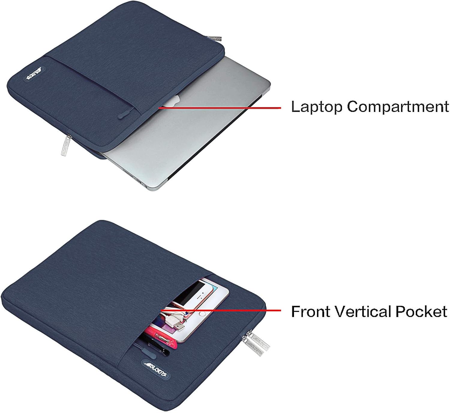MOSISO Laptop Case 13.3 inch, 13-13.3 inch Laptop Sleeve Compatible with MacBook Air/Pro 13/Pro 14 M5 M4 M3 M2 M1 - Image 5