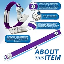 Sport Medical Alert Bracelet for Men & Women