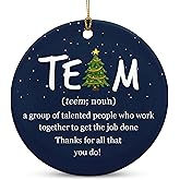 GAUDORA Team Appreciation Gifts for Employees - Ceramic Christmas Ornaments 2025 for Tree Decorations - Christmas Birthday Thank You Gifts for Coworkers Employees Women Boss, Xmas Bulk Gift Idea
