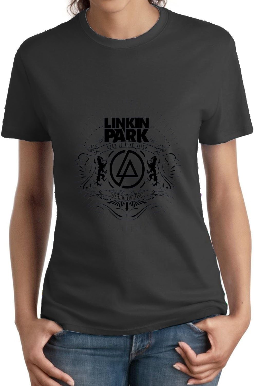 Linkin Park Black Gold Black T-Shirt for womens