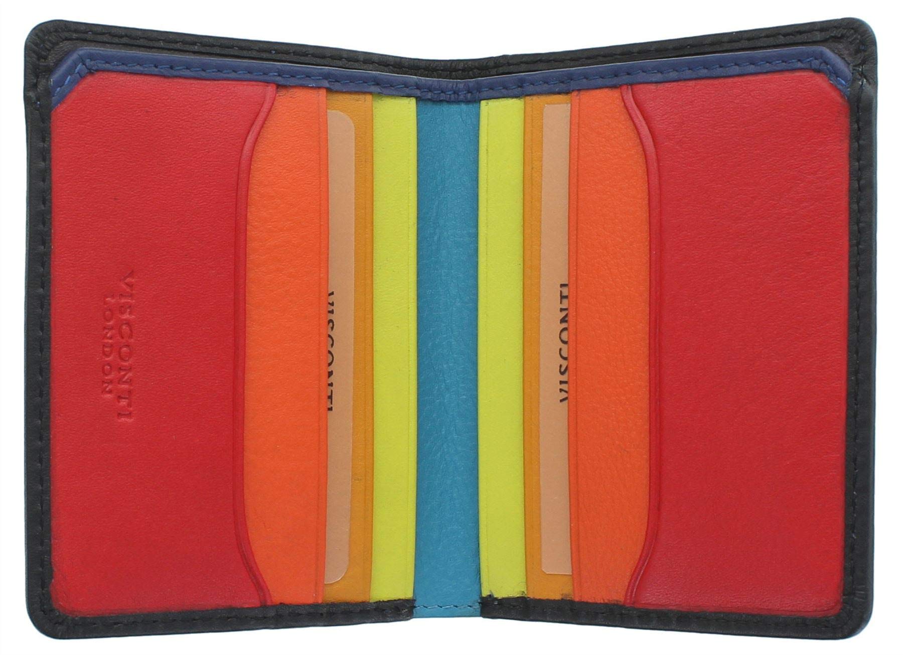 VISCONTI Spectrum Collection Alder Leather Wallet with RFID and Tap and Go SP60 Black/Hawaii
