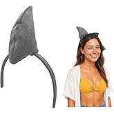 Nicky Bigs Novelties Hammerhead Great White Shark Fin Headband Funny Costume Hat for Adults, Ocean Funny Party Accessory Crazy Dress-Up Fish Outfit Halloween Cosplay Animal Theme Marine Look