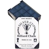 Silver Cup Billiard CHALK - ONE DOZEN