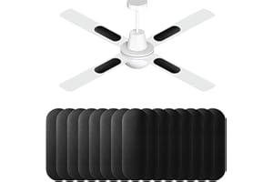 Dualshine 15 Pack Ceiling Fan Filters for Blades, Universal Ceiling Fan Filters, Activated Coconut Shell Carbon Air Purifiers for Office, Kitchen, Common Household Contaminants