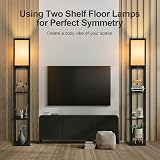 OUTON Floor Lamp Shelf with Remote Control Dimmable 4 Colour Temp Black view 7