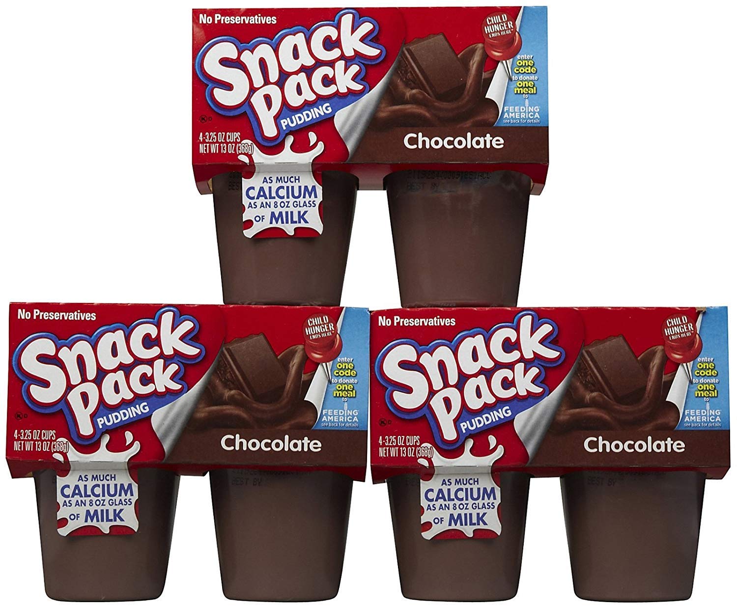 Hunts Snack Pack Chocolate Pudding FRESH (36 Cups Total 39