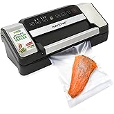 Nutrichef Automatic Food Vacuum Sealer with Double Sealing Function, Electric Air Sealing System for Dry, Liquid & Moist Foods, Reduces Food Waste, Preserve Freshness of Proteins, Fruits, Vegetables