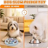 Flow fire Dog Puzzle Slow Feeder Interactive Toy Blue view 4