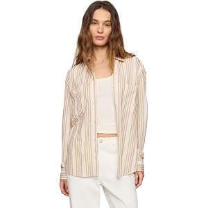 Z SUPPLY Women's Reese Button Up Stripe Top
