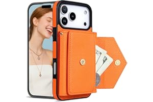 Kruysozz for iPhone 17 Pro Max Crossbody Wallet Case, PU Leather Handbag Protective Flip Purse Phone Case with Card Holder, K