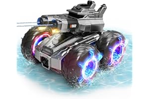 ATHLERIA Amphibious Remote Control Car with Water Gun,Waterproof Monster Truck Rc Boat Water Tank Swimming Pool Toys,Gesture Sensing RC Stunt Cars,Birthday Gifts for Boys Girls Teens 8 9 10 11 12 13+ yrs