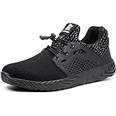 Furuian Steel Toe Indestructible Shoes Men Women Lightweight Puncture Resistant Safety Work Shoes Sneakers for Construction Working Breathable