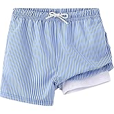 Dovio Boys Swim Trunks with Liner, UPF50+ Sun Protection Kids Swimming Shorts Toddler Quick Dry Beach Pool