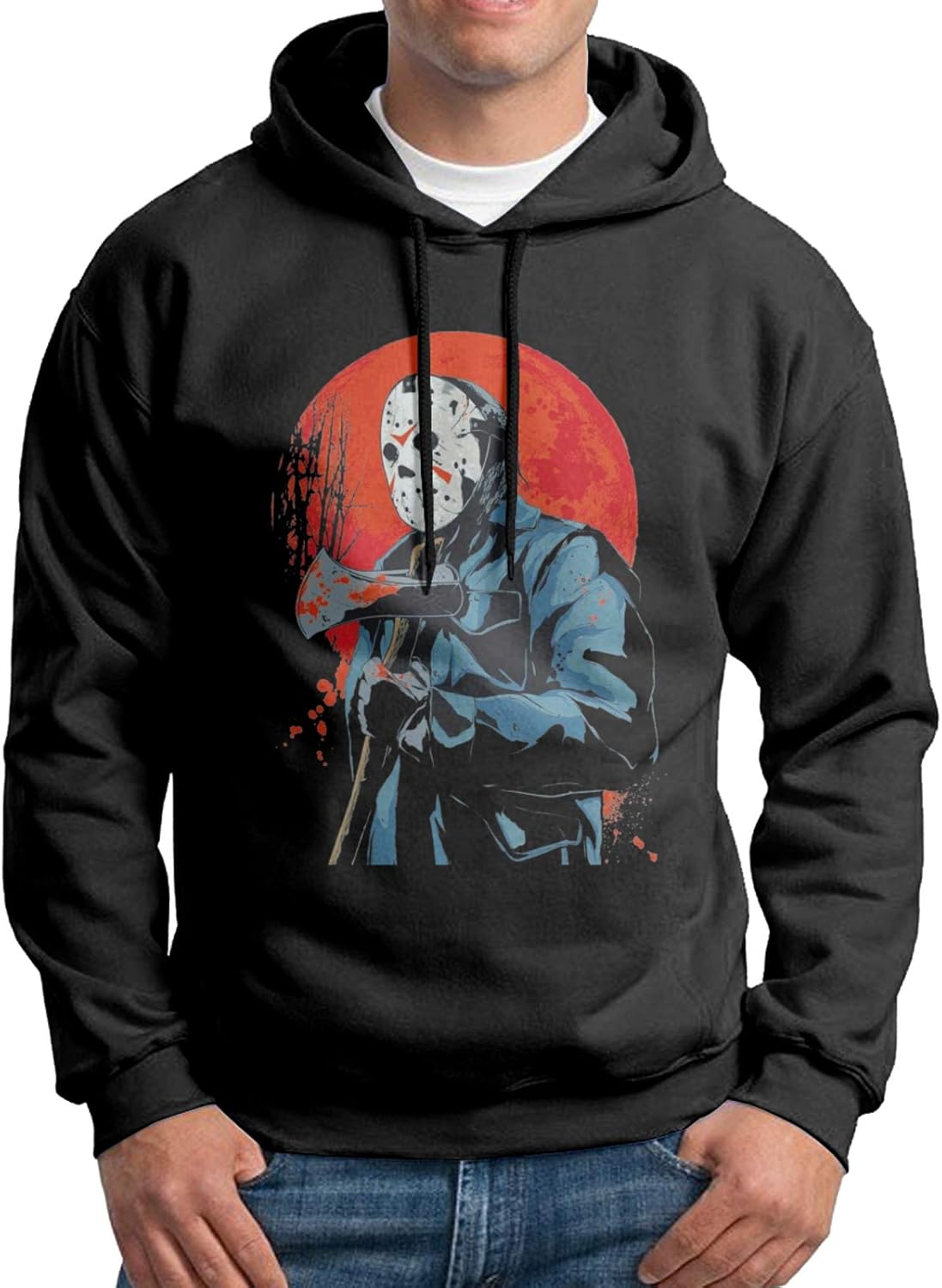 AP.Room Jason Voorhees Men's Hooded Pocketless Sweater Handsome Casual Fashion Hoodie Xx-Large 