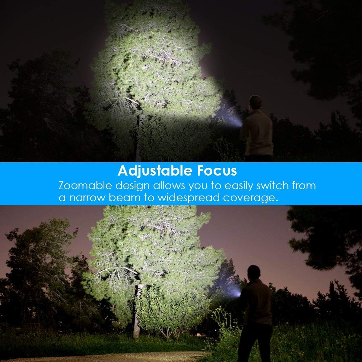 LED Flashlight Rechargeable, Tactical Flashlight Magnetic with Cob (Battery Included), Pocket-Size LED Torch with Clip, Waterproof, Zoomable, 4 Mode Flash Light for Camping, Emergency Use - - 