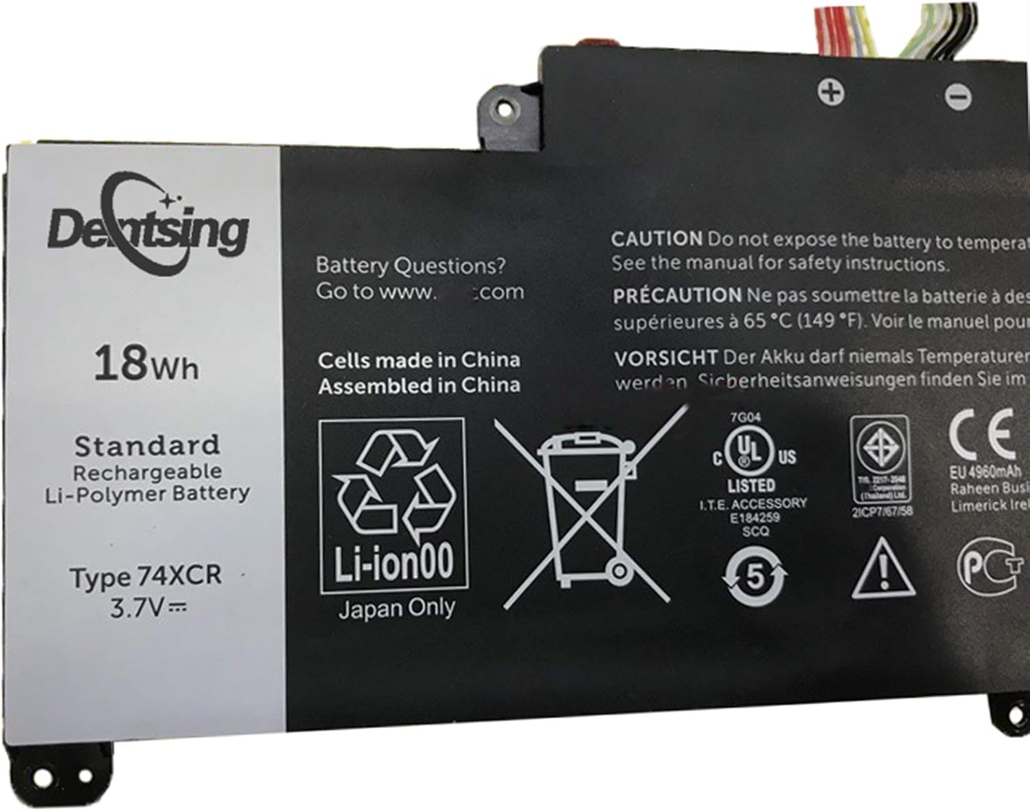 Amazon Com Dentsing 74xcr 3 7v 18wh 4960mah Laptop Battery Compatible With Dell Venue 8 Pro 50 Series Tablet Computers Accessories
