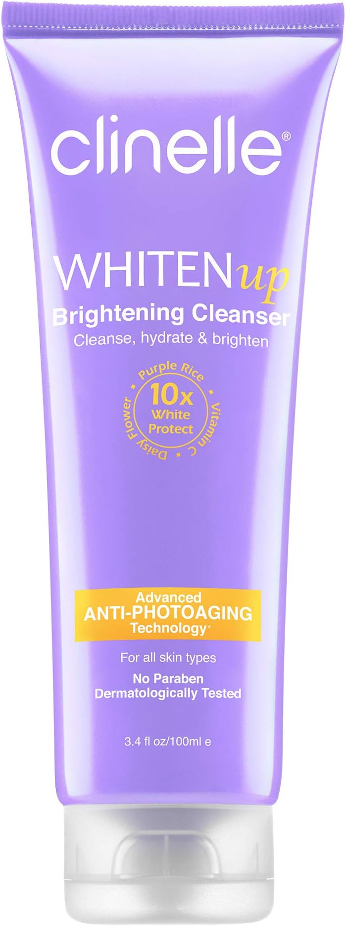 Clinelle WhitenUp Brightening Cleanser 100ml - A non-drying cleanser in gel texture that effectively removes impurities & combats skin dullness while offers deep cleansing & soothing action