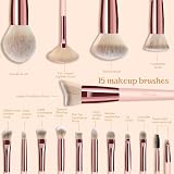 Start Makers Glamour Gaze 13Pcs Marble Makeup Brush Set Crystal Handles view 2