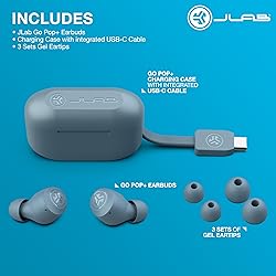 JLab Go Air Pop+ True Wireless Earbuds, in Ear