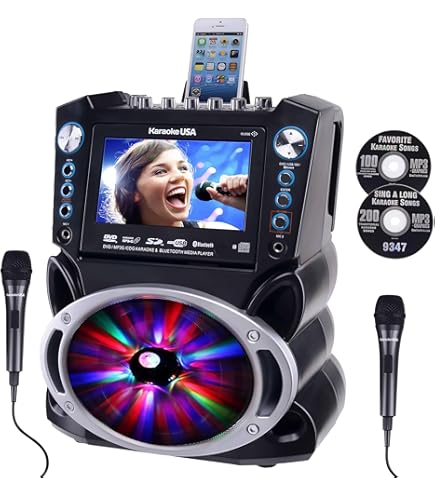 Amazon.com: Karaoke USA GF844 Bluetooth Karaoke Machine : Musical